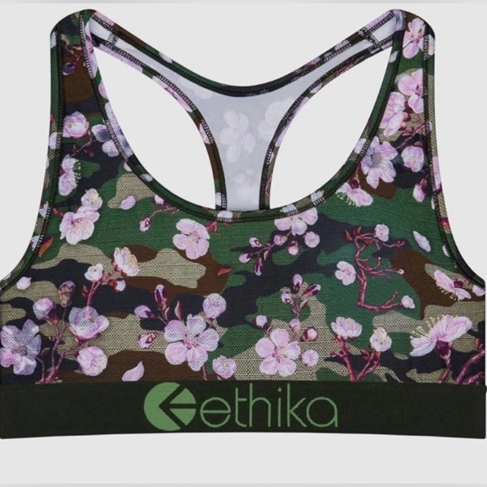 Ethika Women's Sport Bra Size Medium
Print- Peach‎ Blossom NWT - Picture 3 of 6